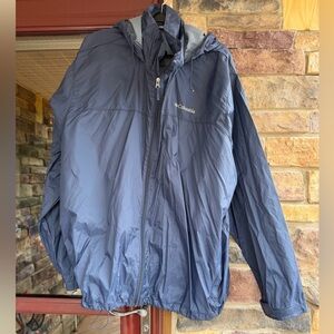Columbia Men's Navy Hooded Windbreaker Jacket
